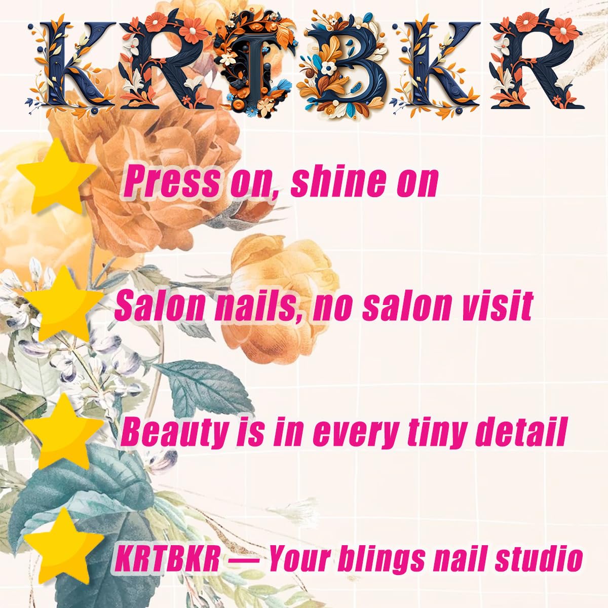 KRTBKR press on nails lifestyle scene
