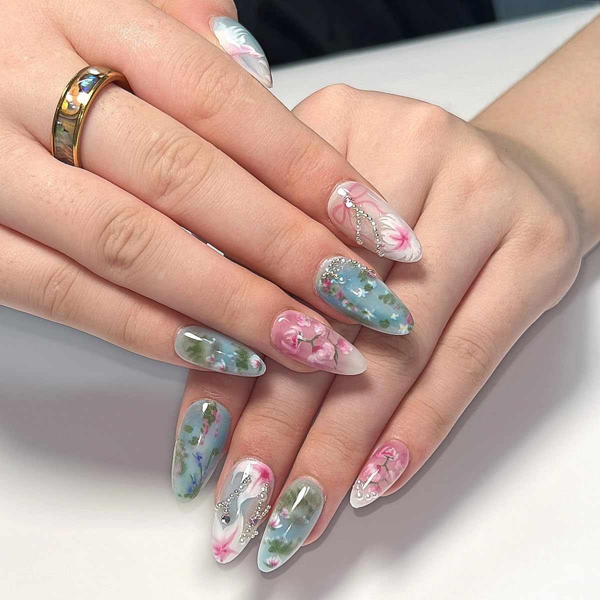 KRTBKR press on nails with DIY nail art tools included