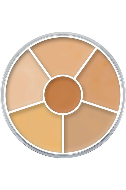 Kryolan Concealer Circle 09086 No 3 cream concealer palette front view