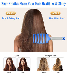 KTKUDY Detangling Brush back view showcasing vented design