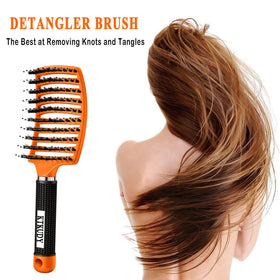 KTKUDY Detangling Brush in use on wet hair