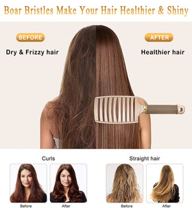 KTKUDY Detangling Brush showing ergonomic handle