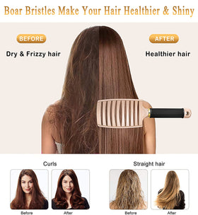 KTKUDY Detangling Brush showing ergonomic non-slip grip