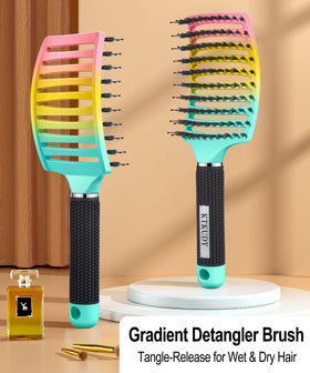 KTKUDY Detangling Brush showing vented design for faster drying