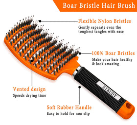 KTKUDY Detangling Brush side view showcasing vented design