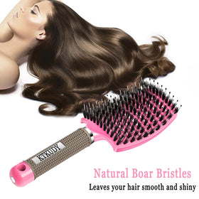 KTKUDY Detangling Brush with close-up of bristles