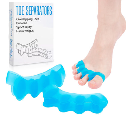 KTSAY Toe Spacers blue silicone model front view