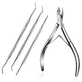 KuanStore Ingrown Toenail Tool Kit front view with clippers and file