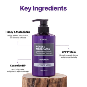 KUNDAL Conditioner bottle side view with ingredients listed