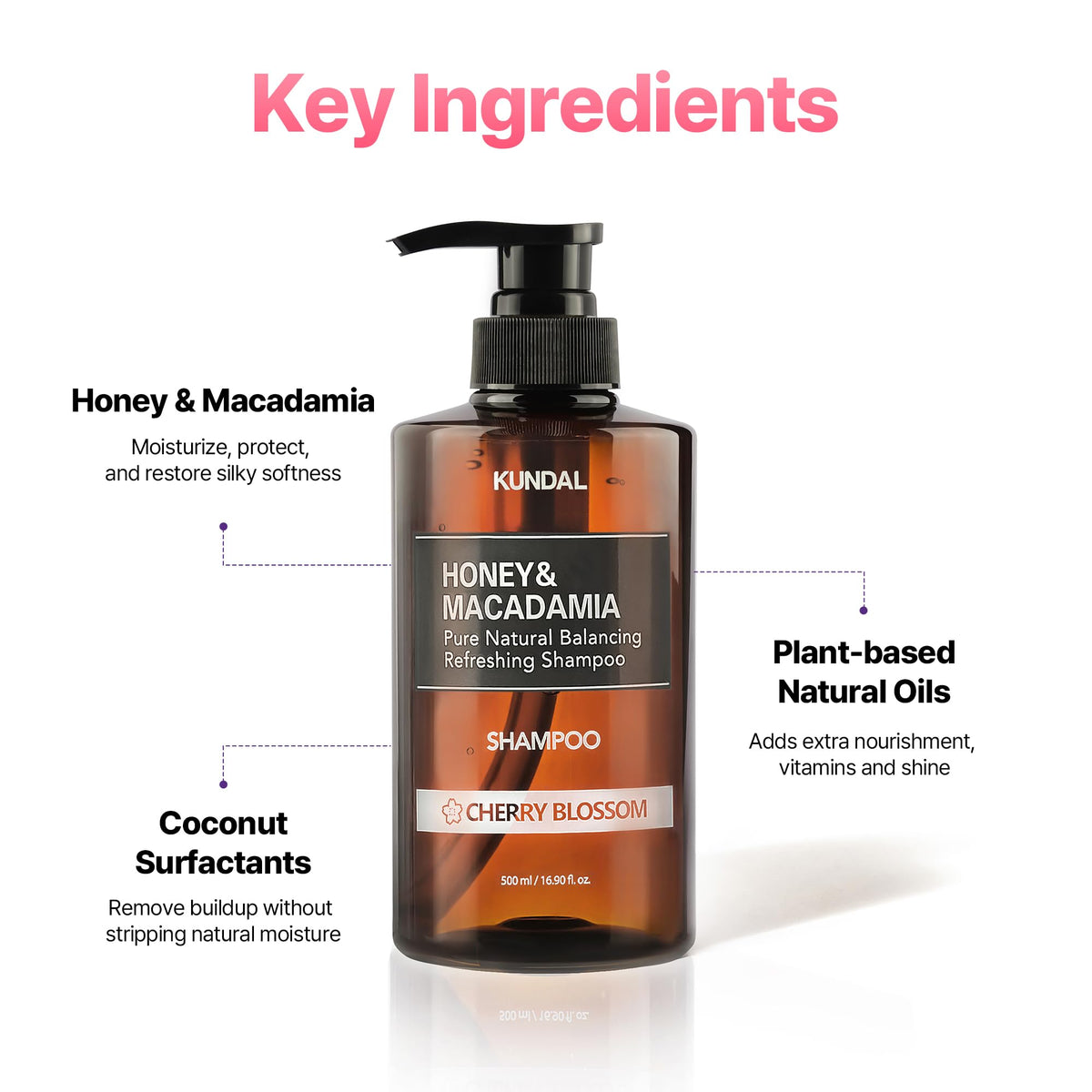 KUNDAL hair care set on a bathroom shelf