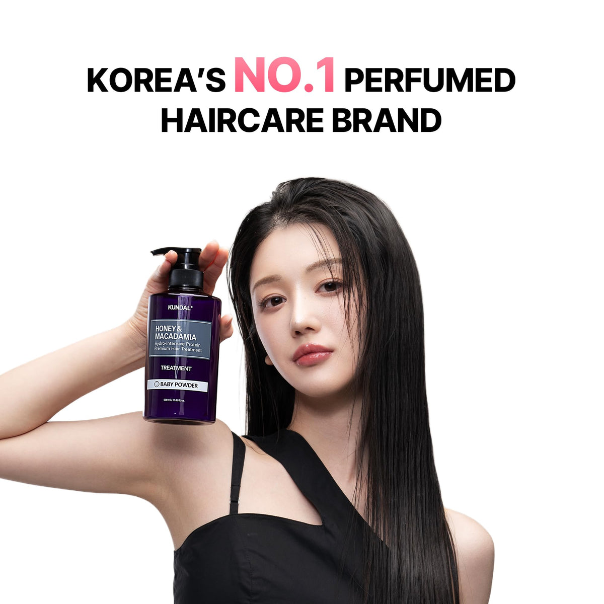 KUNDAL shampoo and conditioner bottles side view
