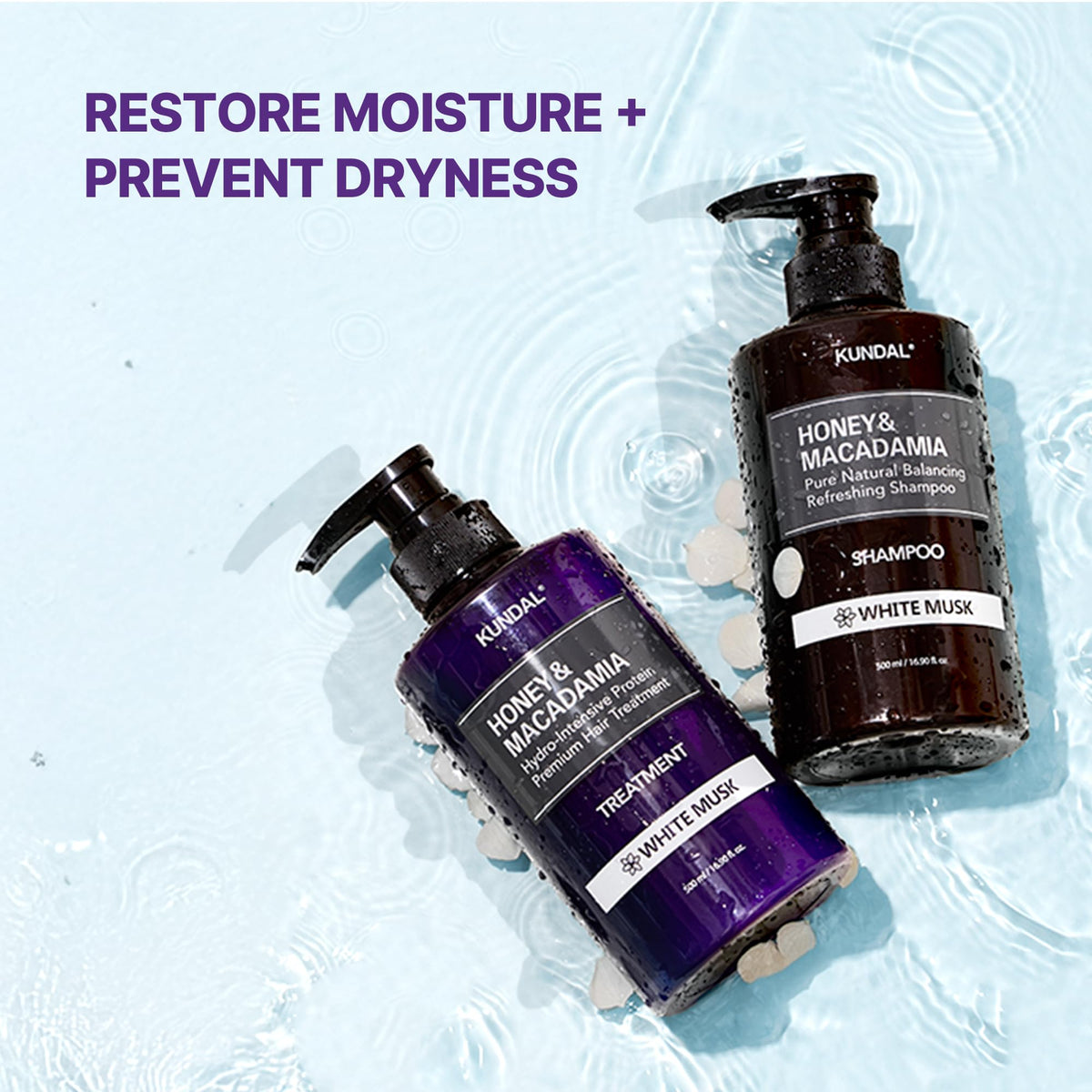 KUNDAL Shampoo and Conditioner set with fresh Pink Grapefruit