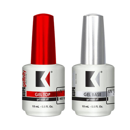 KUPA Gelfinity Base Coat and Glossy Top Coat Duo Set packaging front view