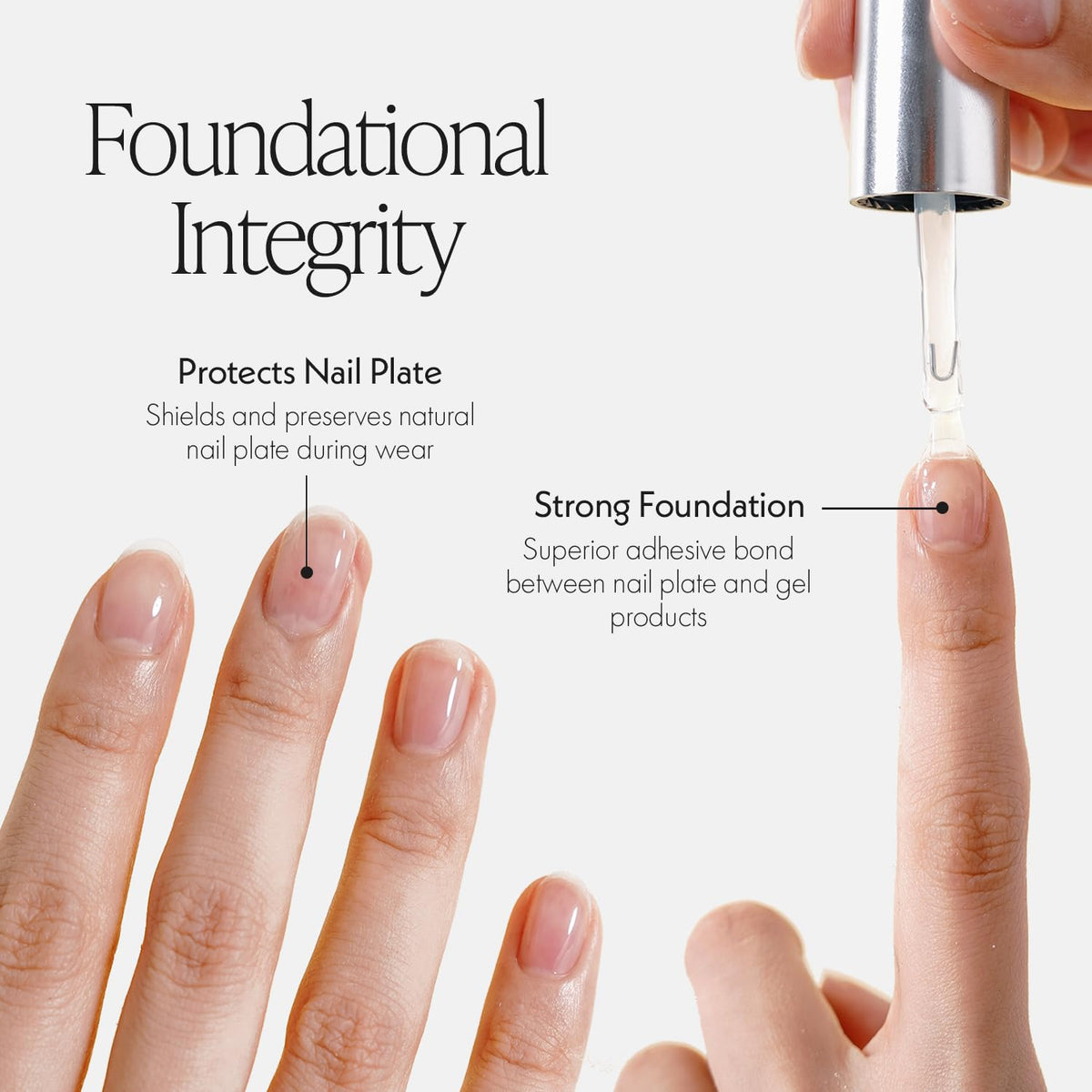 KUPA Gelfinity Base Coat application on nails