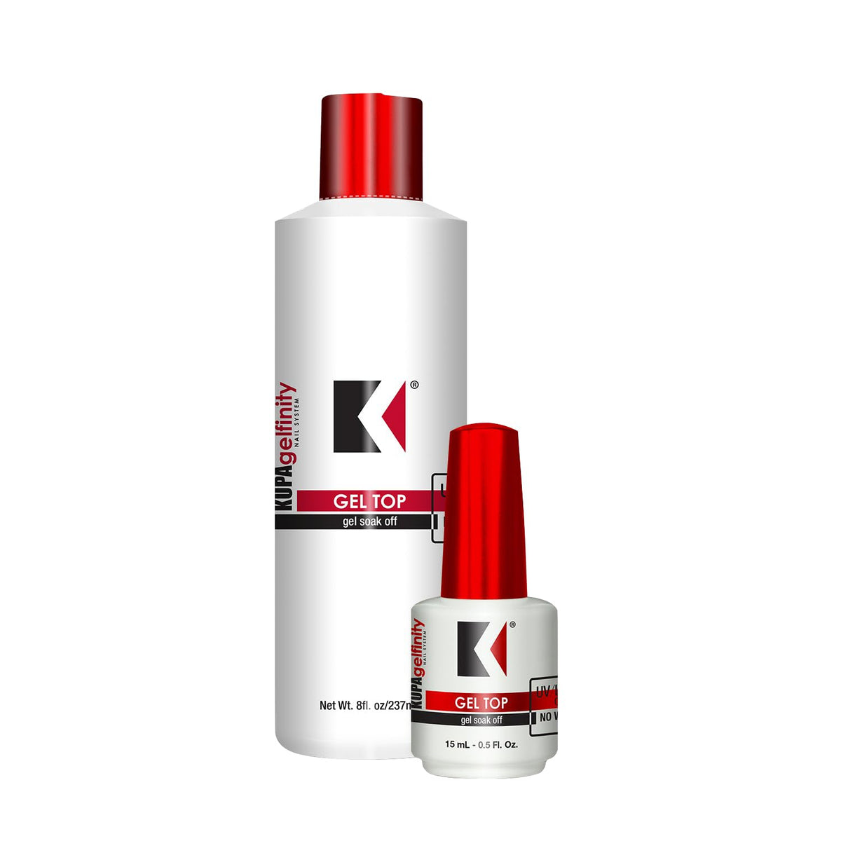 KUPA GelFinity Soak Off Gel Top Coat 8.0 Fl Oz front view