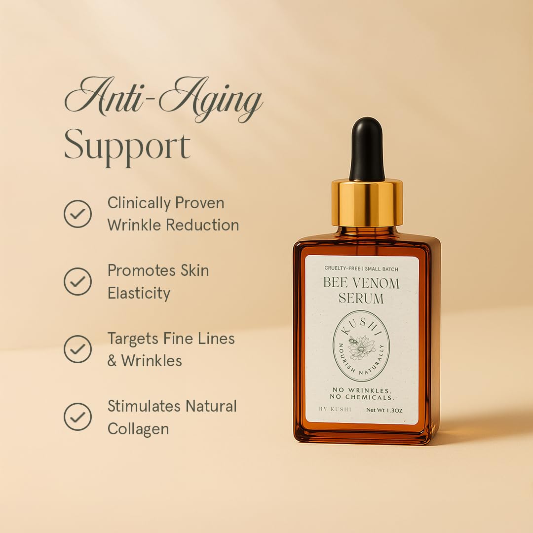 KUSHI Bee Venom Face Serum 15ml packaging details