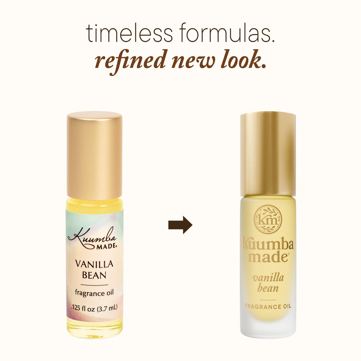 Kuumba Made Vanilla Bean Fragrance Oil Roll-On bottle side view