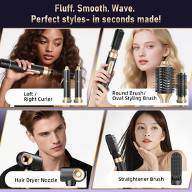 Kveiroa hot air styler in use on hair