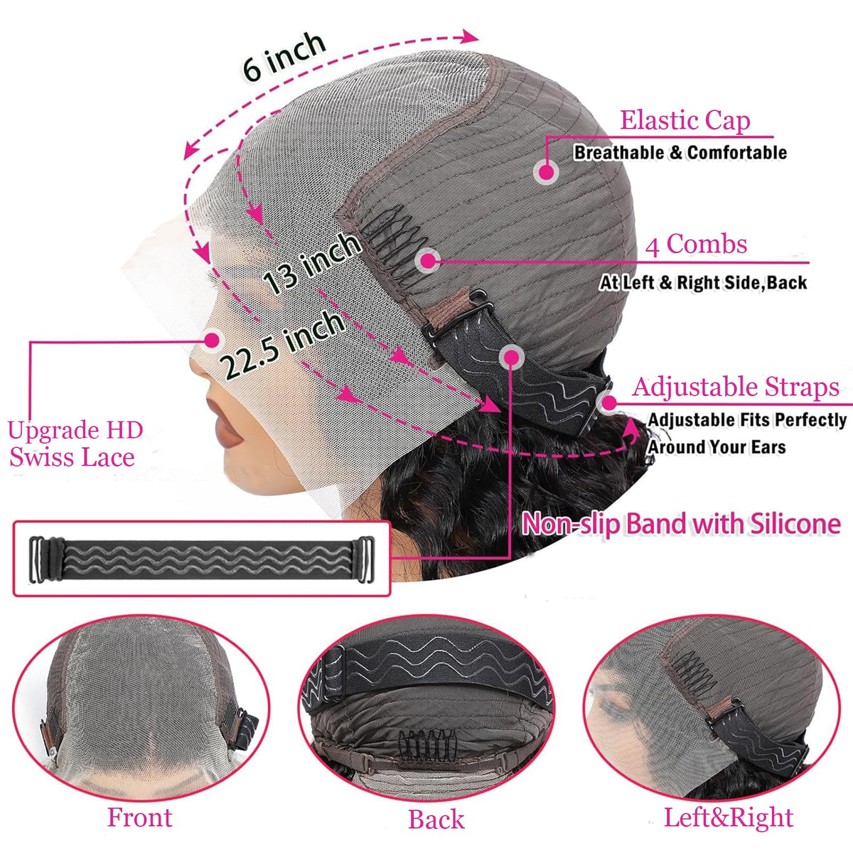 KVFCT 30 Inch Deep Wave Lace Front Wig styling options