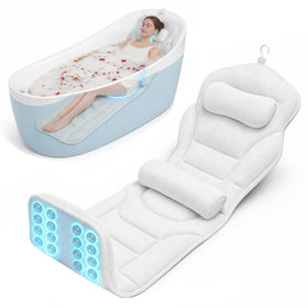 Kyxetuo Full Body Bathtub Pillow front view with lumbar support