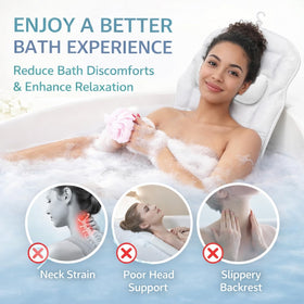 Kyxetuo Full Body Bathtub Pillow showing 168 suction cups