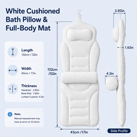Kyxetuo Full Body Bathtub Pillow with headrest