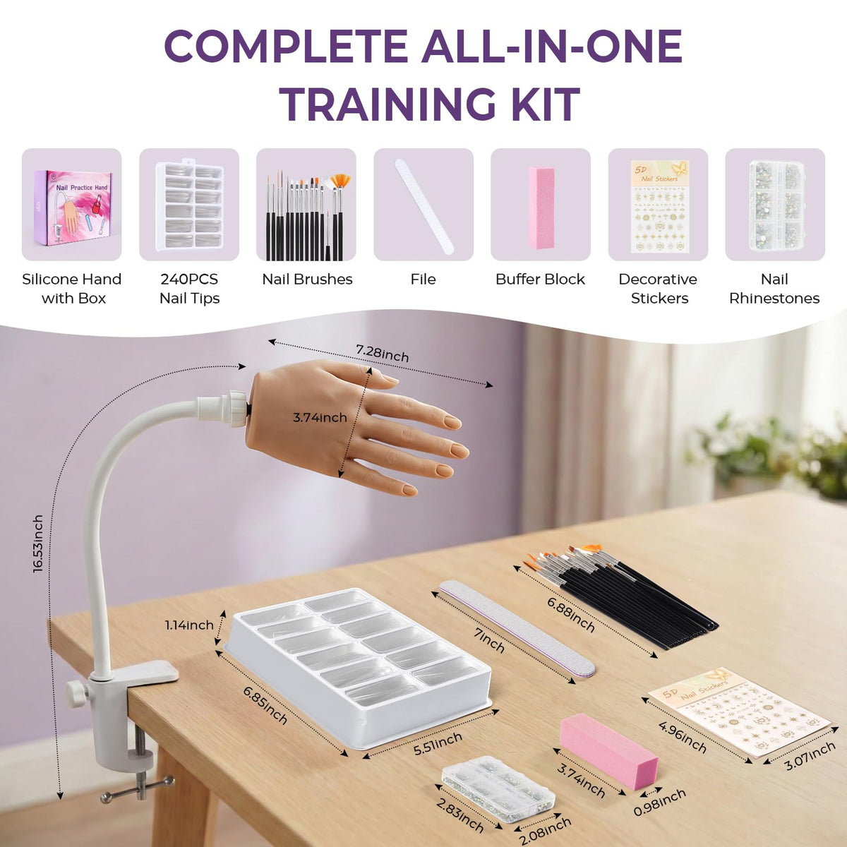 KZAOPZ practice hand with adjustable clamp and arm