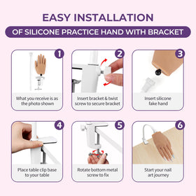 KZAOPZ practice hand with decorative stickers and rhinestones