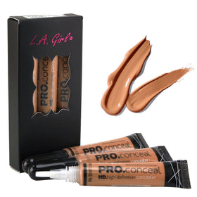 L.A. Girl HD Pro Conceal Toffee front view with brush tip