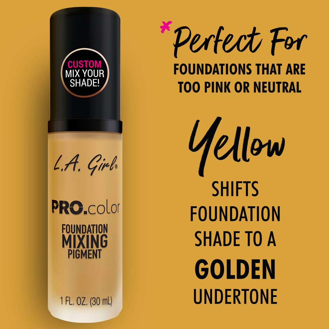 L.A. Girl PRO.color Foundation Mixing Pigment Yellow GLM712 side view
