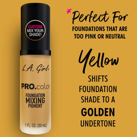 L.A. Girl PRO.color Foundation Mixing Pigment Yellow GLM712 side view