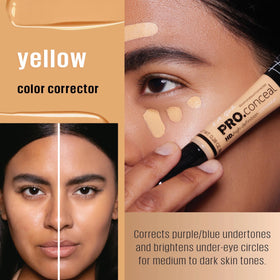 L.A. Girl Pro Conceal HD Concealer Yellow Corrector applicator tip