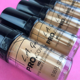 L.A. Girl Pro Coverage Liquid Foundation Natural application process
