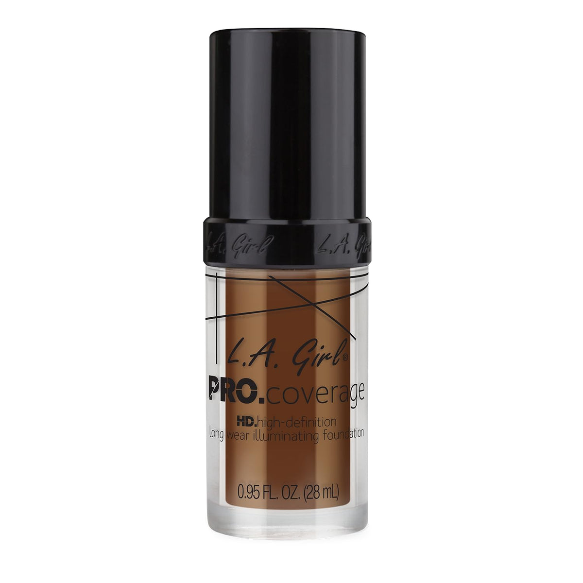 L.A. Girl Pro Coverage Liquid Foundation Rich Cocoa with cap off