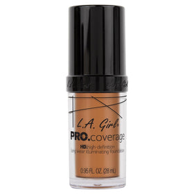 L.A. Girl Pro Coverage Liquid Foundation Warm Caramel swatch on skin