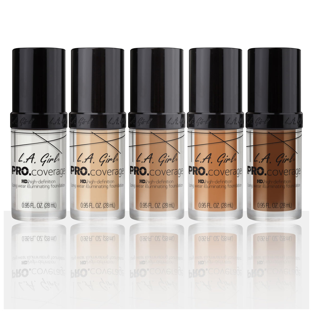 L.A. Girl Pro Coverage Liquid Foundation Warm Caramel texture close-up