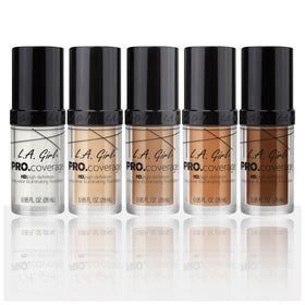 L.A. Girl Pro Coverage Liquid Foundation Warm Caramel texture close-up