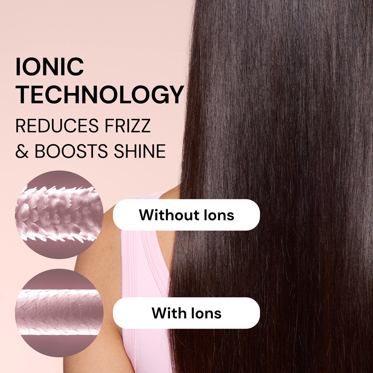 L'ANGE HAIR Axia HaloRing Ionic Hair Dryer back view showing controls