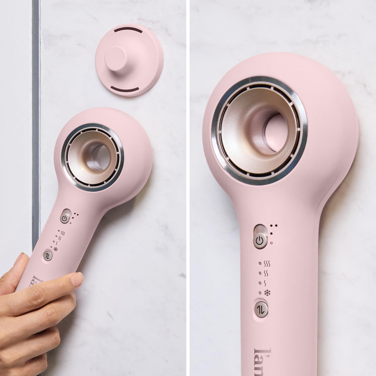 L'ANGE HAIR Axia HaloRing Ionic Hair Dryer in lifestyle setting