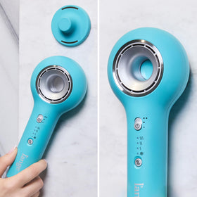 L'ANGE HAIR Axia HaloRing Ionic Hair Dryer in vibrant blue colour