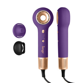L'ANGE HAIR Axia HaloRing Ionic Hair Dryer purple model front view