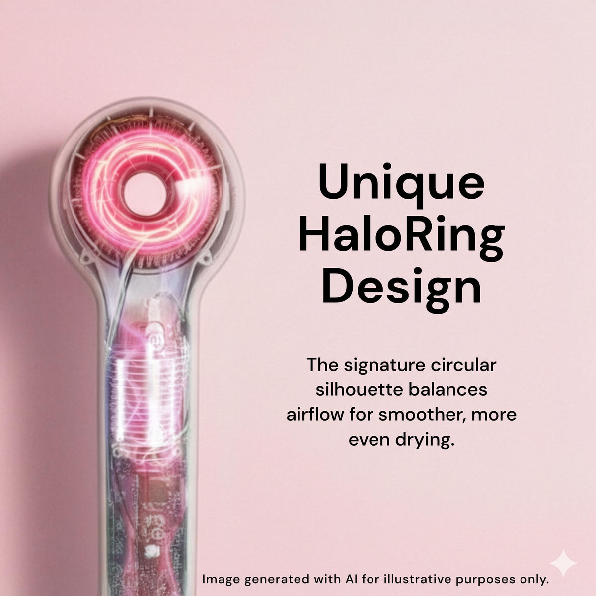 L'ANGE HAIR Axia HaloRing Ionic Hair Dryer with concentrator attachment