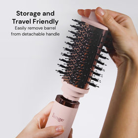 L'ANGE HAIR Blow Dryer Brush in use on hair