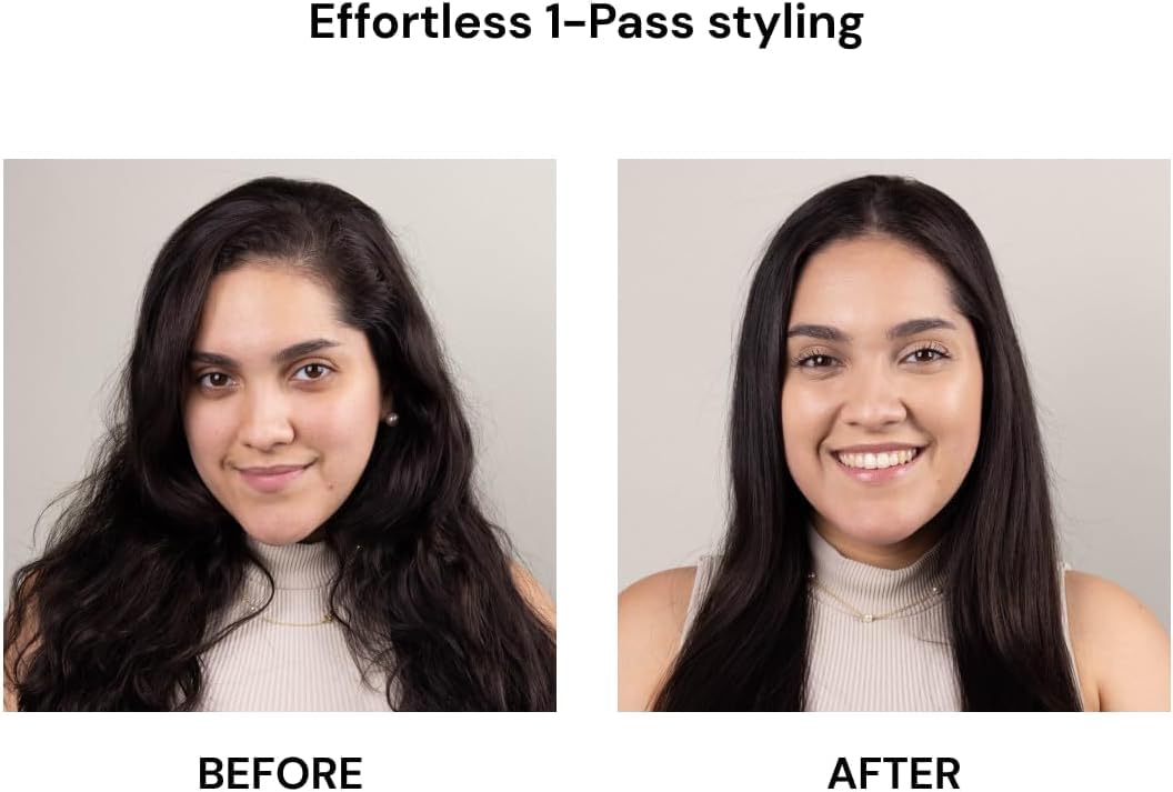 L'ANGE HAIR Le Ceramique Flat Iron ergonomic design demonstration