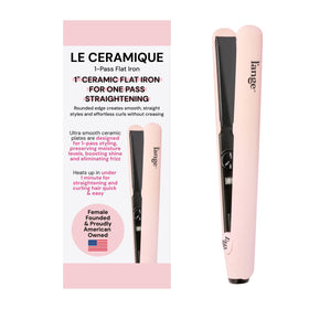 L'ANGE HAIR Le Ceramique Flat Iron front view in blush