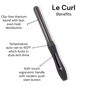 L'ANGE HAIR Le Curl 25MM Titanium Curling Wand side view