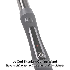 L'ANGE HAIR Le Curl 25MM Titanium Curling Wand with curls