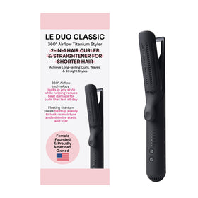 L'ANGE HAIR Le Duo Standard 360° Airflow Styler front view, black