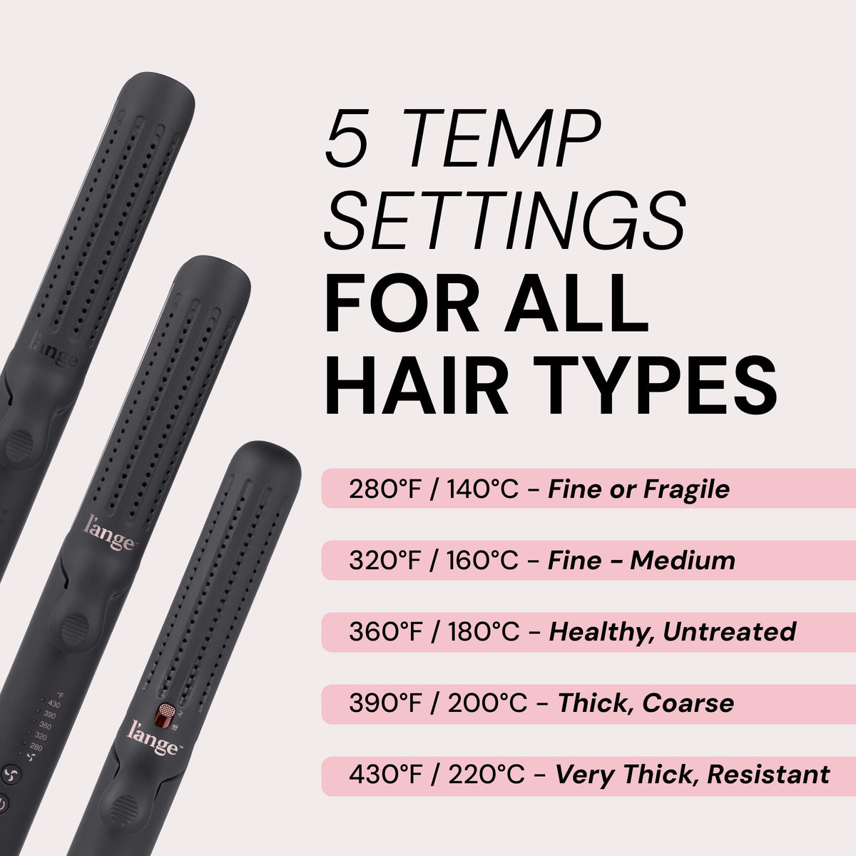 L'ANGE HAIR Le Duo Standard 360° Airflow Styler showing cool-touch control