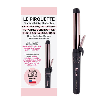 L'ANGE HAIR Le Pirouette 32MM Titanium Rotating Curling Iron front view